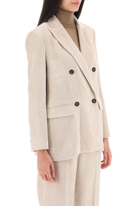 Coats & Jackets for Women Brunello Cucinelli Double-breasted Flap Pockets Jacket