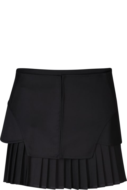 ANDREĀDAMO Skirts for Women ANDREĀDAMO Black Flannel Mini-skirt