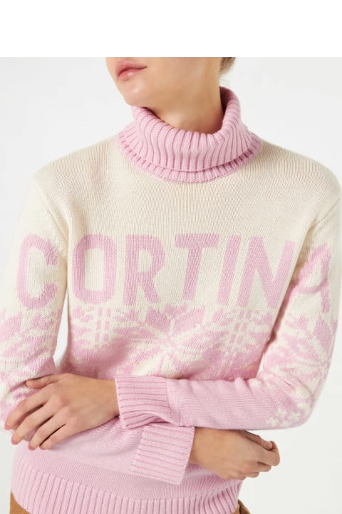 MC2 Saint Barth Clothing for Women MC2 Saint Barth Woman Turtleneck Sweater With Cortina Print