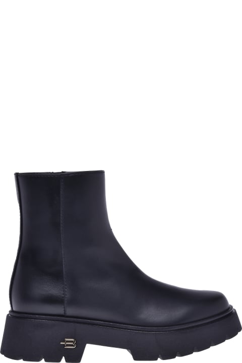 Ankle Boots In Black Calfskin