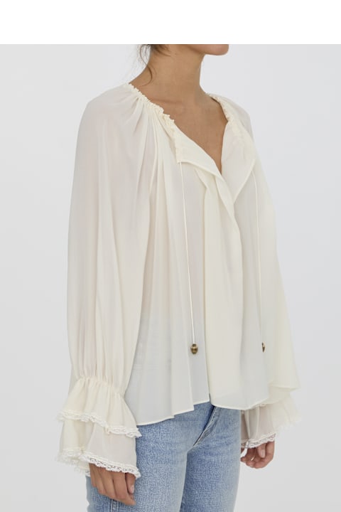 Chloé Topwear for Women Chloé Gathered Top In Silk