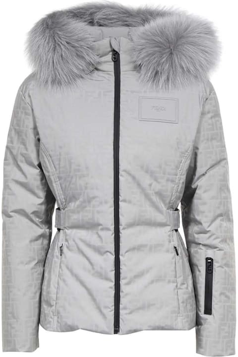 Sale for Women Fendi Hooded Full-zip Down Jacket