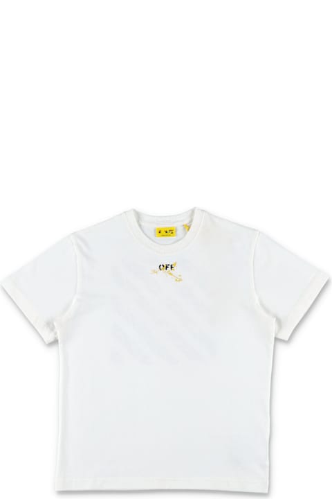 Fashion for Women Off-White Off-white Kids White Cotton Splat T-shirt With Paint Effect Print