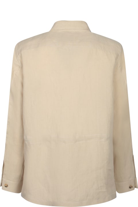 Paul Smith Shirts for Men Paul Smith Beige Linen Overshirt