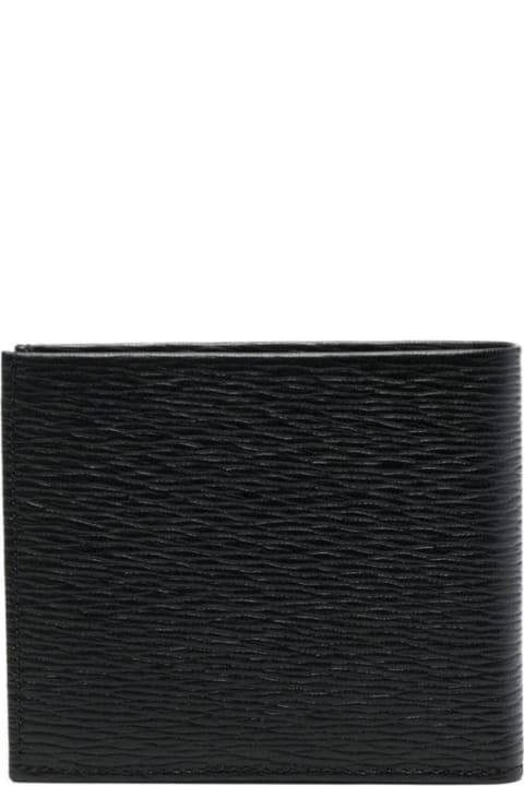 أدوات منزلية Ferragamo Revival Gancini Bifold Wallet In Hammered Leather Man
