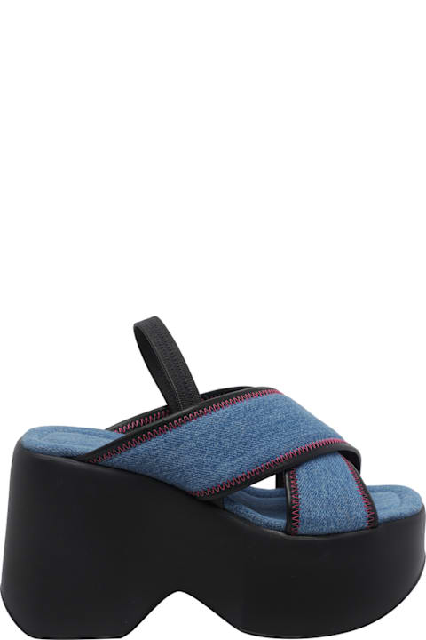 Vic Matié Plateau Denim Sandals