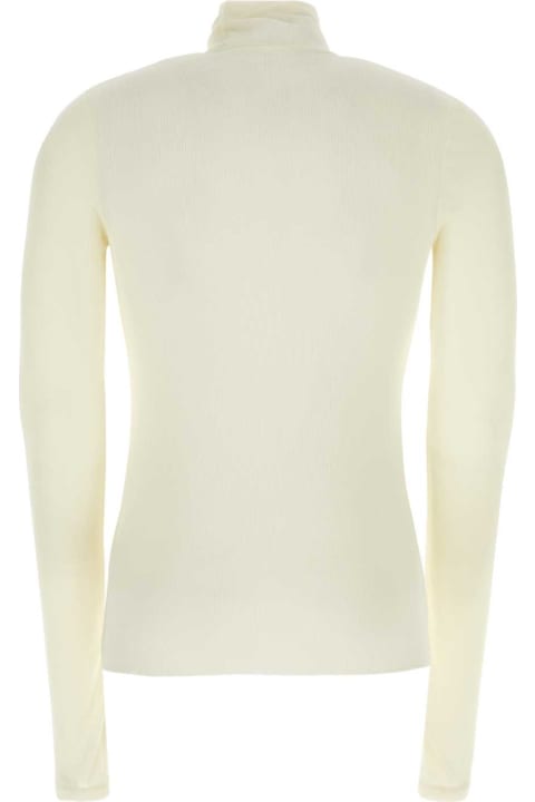Ami Alexandre Mattiussi Sweaters for Women Ami Alexandre Mattiussi Ivory Viscose Blend T-shirt