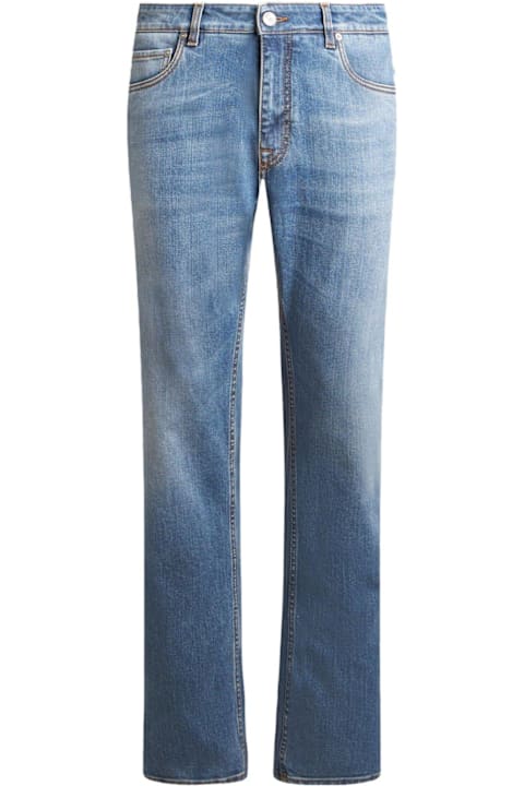 Etro الجينز لـ القسم الرجالي Etro Embroidered Straight Leg Jeans
