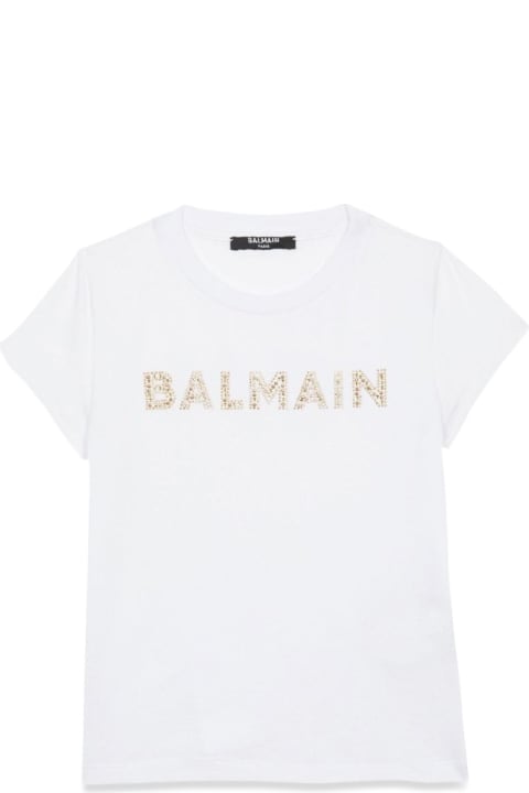 Balmain for Girls Balmain Mc Logo T-shirt