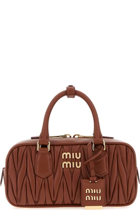 Miu Miu Brick Leather Arcadie Handbag