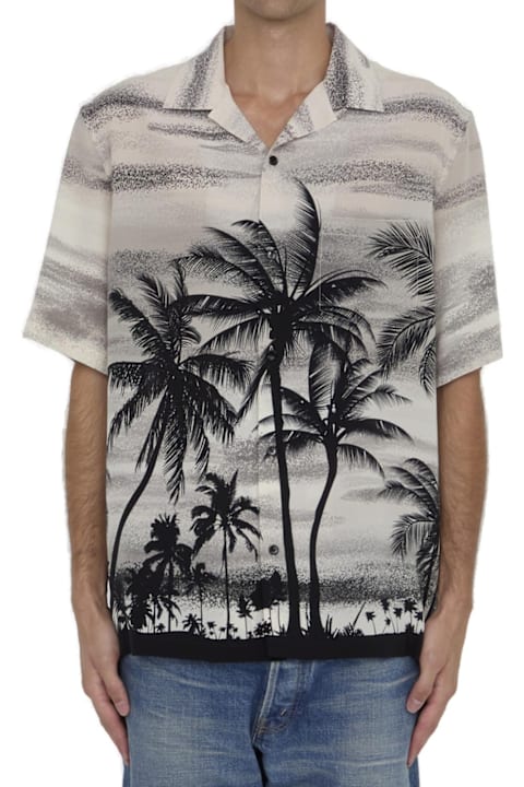 Celine Shirts for Men Celine Graphic Printed Hawaiian Shirt