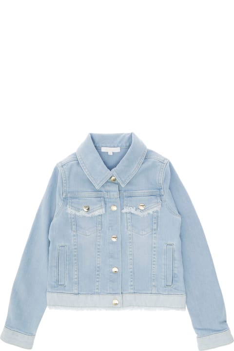 Chloé Girl's Cotton Denim Light Blue Jacket