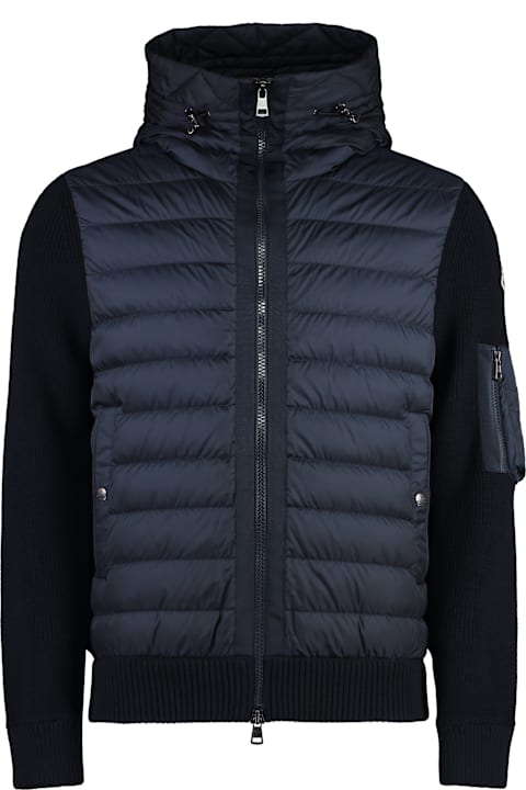 メンズ Monclerのコート＆ジャケット Moncler Cardigan With Padded Front Panel