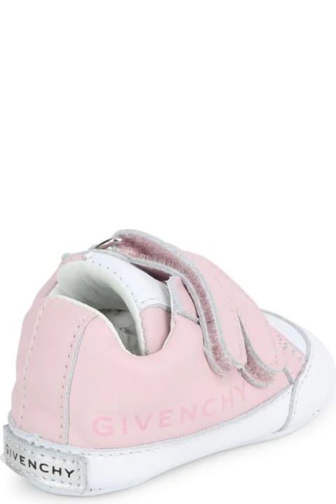 Givenchy for Kids Givenchy Pink And White Sneakers With Logo