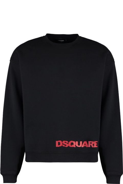 Dsquared2 for Men Dsquared2 Logo Detail Cotton Sweatshirt