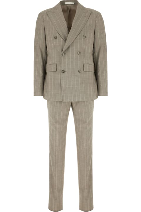 Tagliatore Suits for Men Tagliatore Embroidered Wool Suit