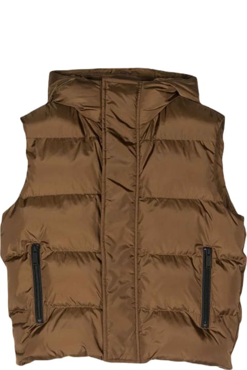 Coats & Jackets for Boys Dsquared2 Brown Gilet Unisex