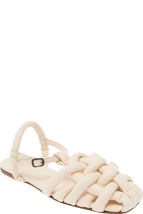 Fashion for Women Hereu 'cabersa' White Sandals In Woven Leather Woman