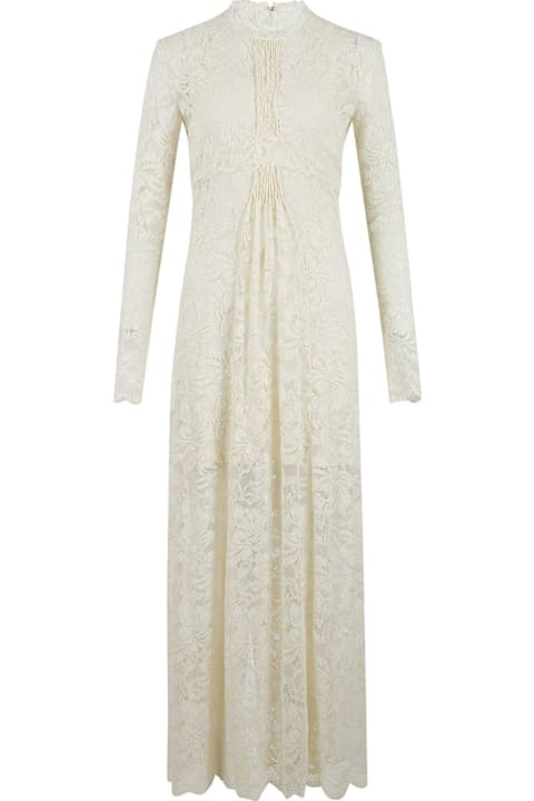 ウィメンズ新着アイテム Paco Rabanne Long Sleeved Lace Maxi Dress