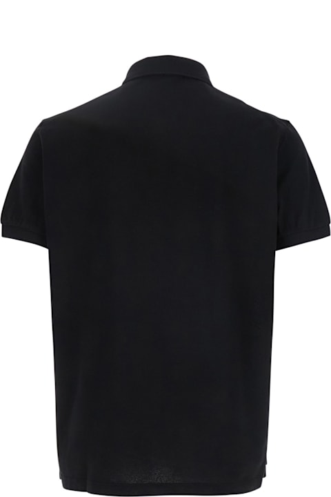 Dsquared2 Topwear for Men Dsquared2 Black Polo Shirt With Embroidered Logo On The Front In Cotton Man