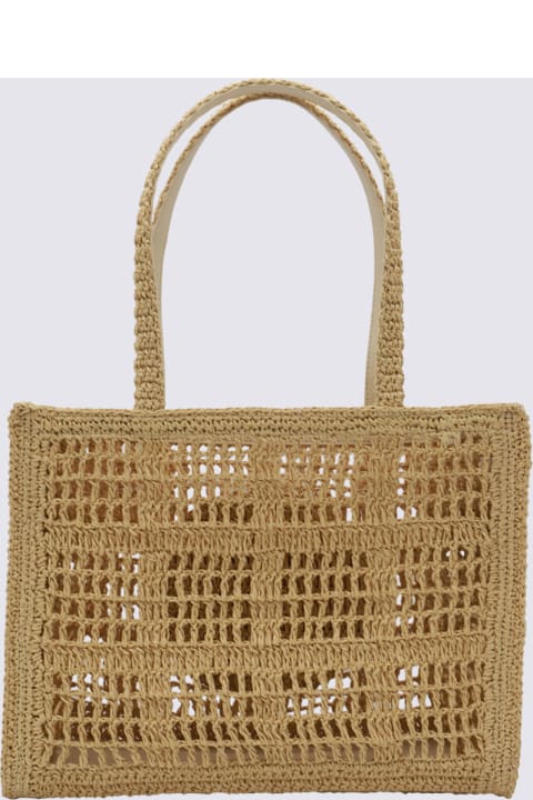 Tory Burch Totes for Women Tory Burch Natural Raffia Small Tote Bag