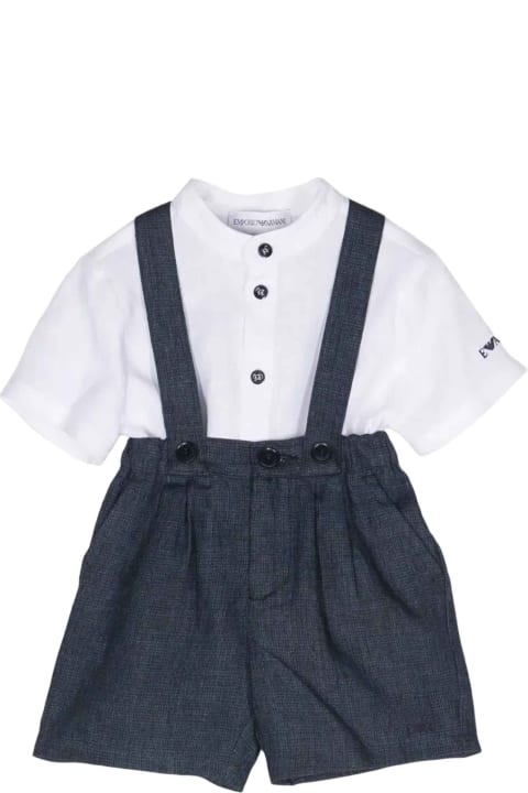 Bodysuits & Sets for Baby Boys Emporio Armani Blue Shorts Set Baby Boy