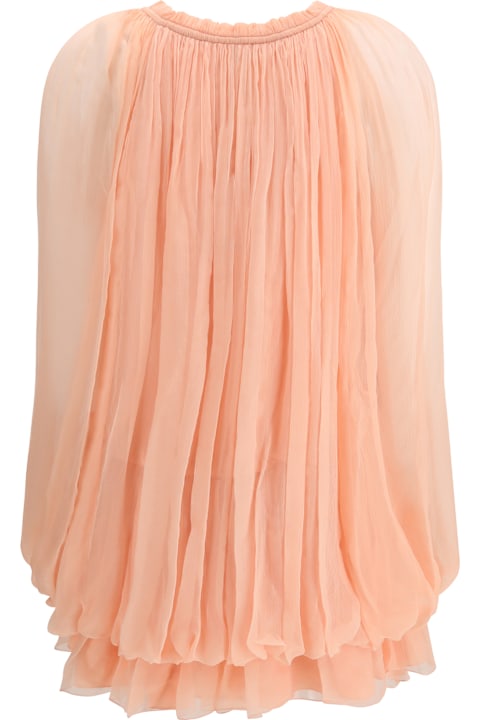 Homeware Chloé Mini Dress With Cape In Silk Muslin