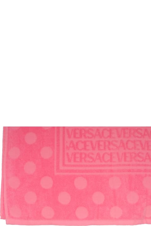 Versace Allover Polka Dot Bath Towel