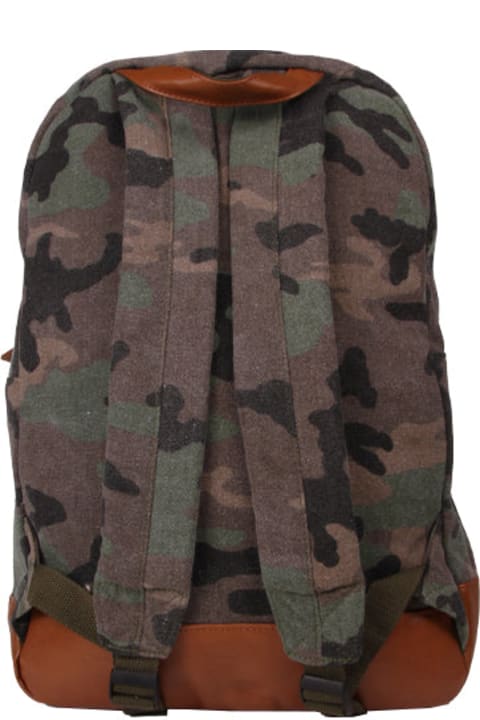 Backpacks for Women MC2 Saint Barth Military Green Camouflage Canvas Backpack