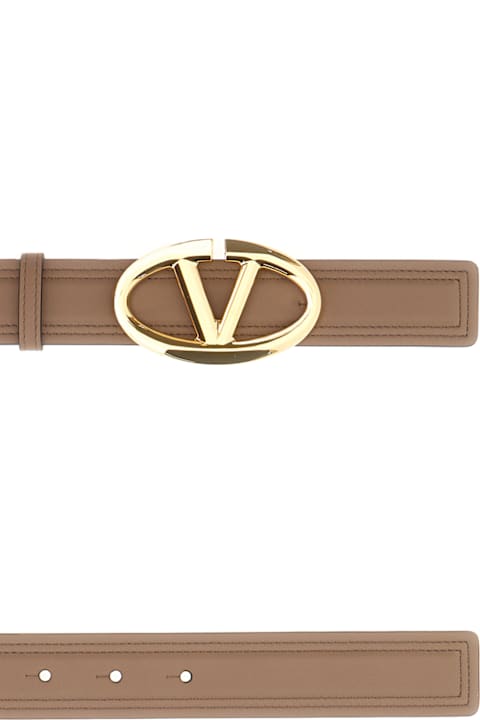 Valentino Garavani Accessories for Women Valentino Garavani Antiqued Pink Leather Reversible Belt