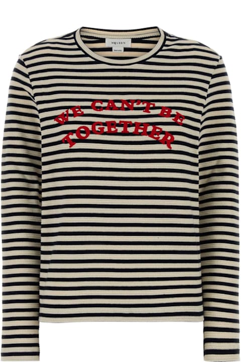 Alexander McQueen for Kids Alexander McQueen Embroidered Stretch Cotton T-shirt