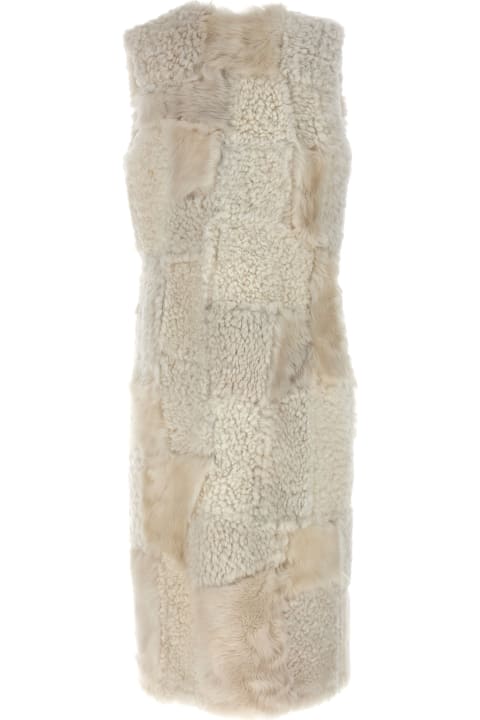 Chloé Coats & Jackets for Women Chloé Patchwork Sheepskin Vest