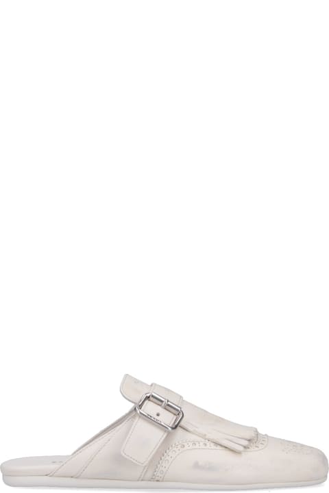 サンダル・ミュール VALENTINO GARAVANI Ivory Leather Foliefoliage Sandals Valentino Garavani Ivory Leather Foliefoliage Sandals