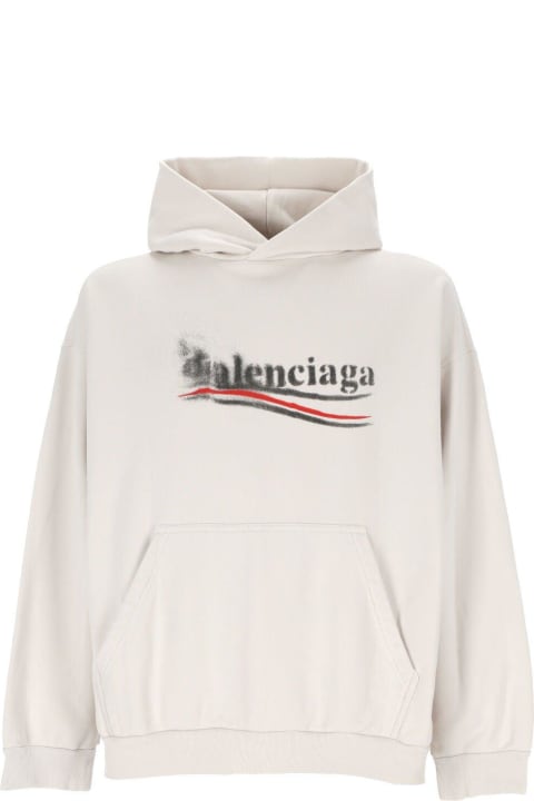 Balenciaga Fleeces & Tracksuits for Women Balenciaga Logo Printed Hoodie