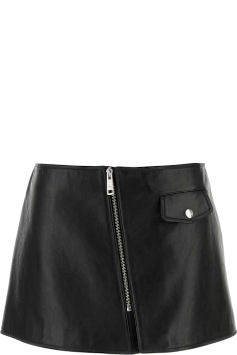 Homeware Prada Black Leather Mini Skirt