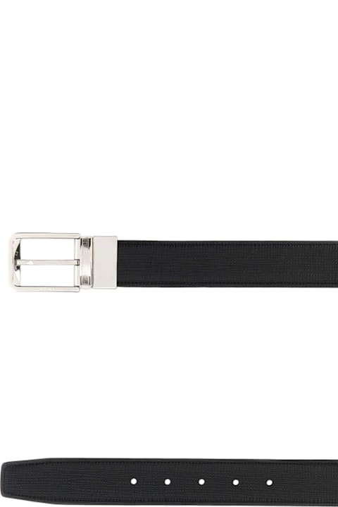 Zegna Belts for Men Zegna Black Leather Reversible Belt