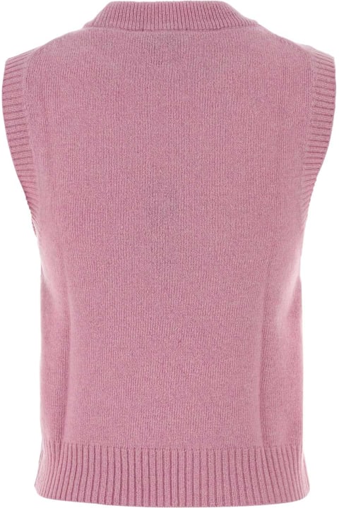 Ganni Pink Wool Blend Vest