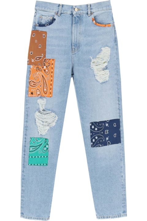 Alanui Jeans for Women Alanui California Patchwork Pants Denim - Multi