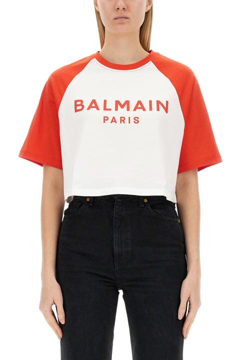Balmain Topwear for Women Balmain Cropped T-shirt