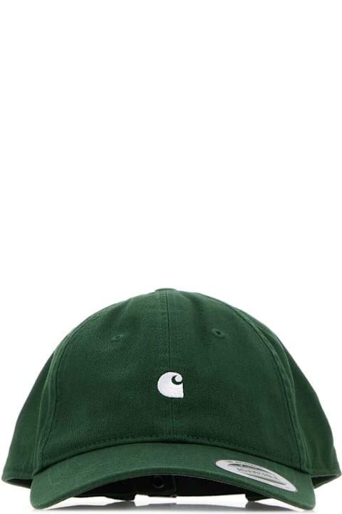 Carhartt Hats for Men Carhartt Bottle Green Cotton Madison Logo Cap