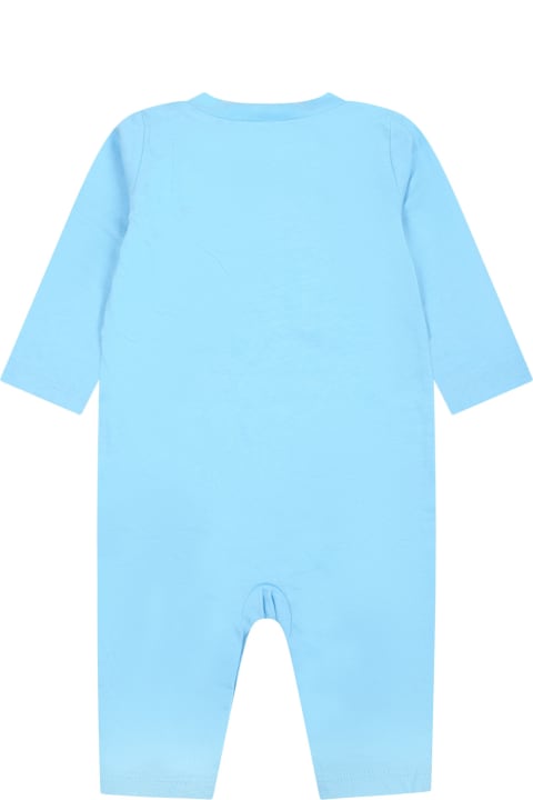 Bodysuits & Sets for Baby Boys Nike Light Blue Babygrow For Baby Boy With Swoosh