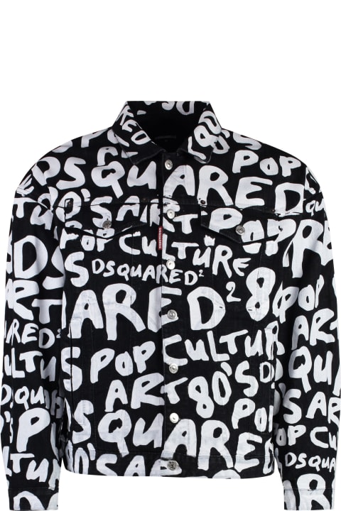 メンズ Dsquared2のコート＆ジャケット Dsquared2 D2 Pop 80's Printed Denim Jacket