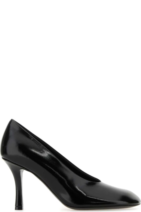 Burberry High-Heeled Shoes for Women Burberry Black Leather Baby Pumps