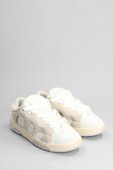 Santha Model 1 Sneakers In Beige Suede And Leather