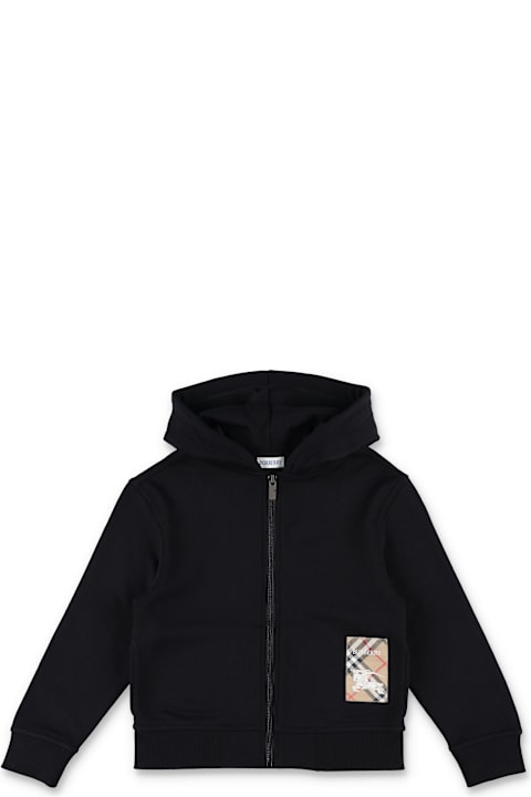 Homeware Burberry Kid - Check Label Zip Hoodie