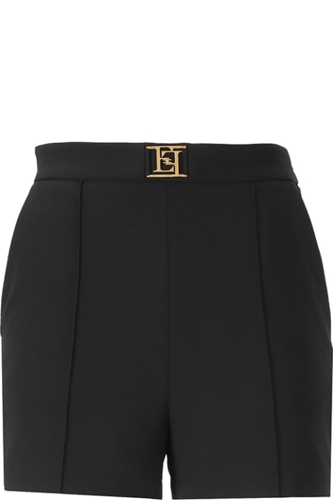 Elisabetta Franchi for Women Elisabetta Franchi Crepe Shorts With Gold Plate