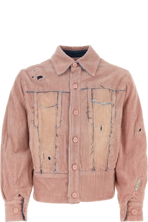 Ader Error Coats & Jackets for Men Ader Error Pink Corduroy Jacket