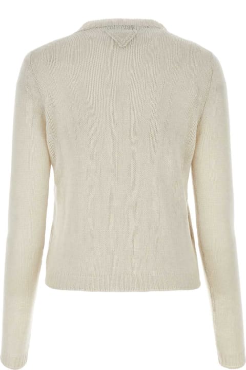 Prada Clothing for Women Prada Chalk Cashmere Sweater