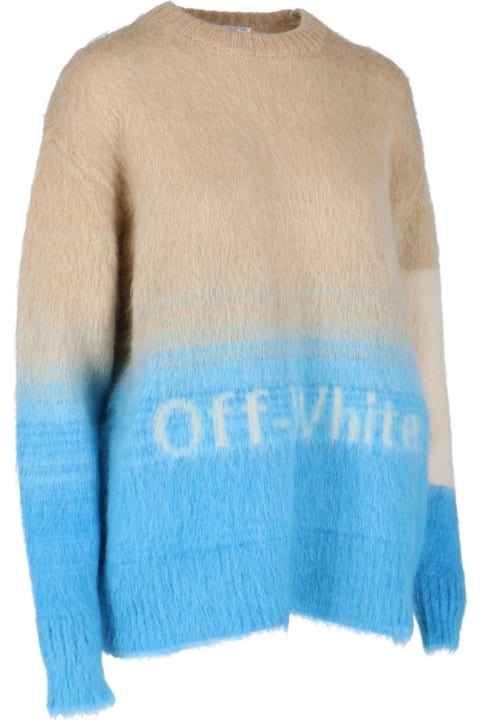 Off-White Sweaters for Women Off-White Multicolor Mohair Blend Sweater