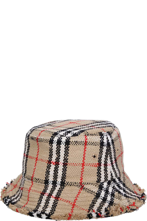 Burberry Hats for Men Burberry Check Bouclé Bucket Hat